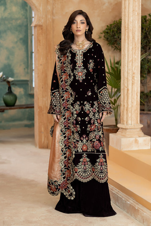 Imrozia Premium | Rukh e Makhmal | Sukhan - Formal Dress - available at Maria Faisal in UK and USA.