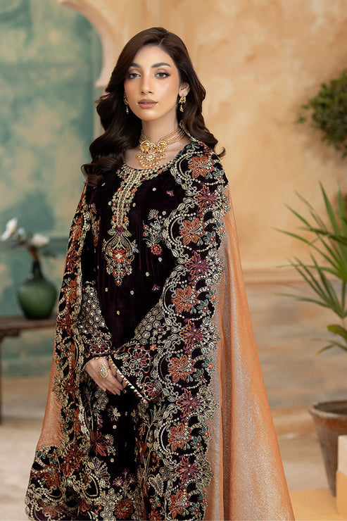 Imrozia Premium | Rukh e Makhmal | Sukhan - Formal Dress - available at Maria Faisal in UK and USA.
