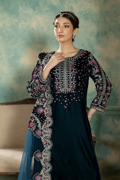 Imrozia Premium | Rukh e Makhmal |  Aabroo - Formal Dress - available at Maria Faisal in UK and USA.