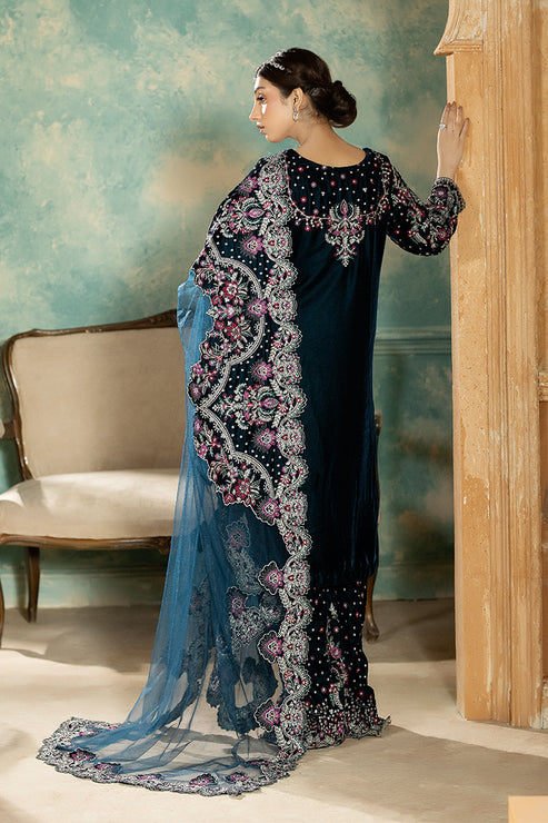 Imrozia Premium | Rukh e Makhmal |  Aabroo - Formal Dress - available at Maria Faisal in UK and USA.