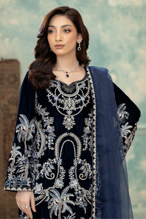 Imrozia Premium | Rukh e Makhmal | Mehr - Formal Dress - available at Maria Faisal in UK and USA.