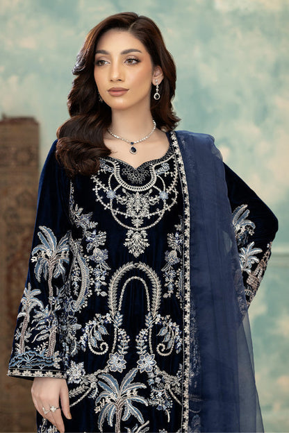 Imrozia Premium | Rukh e Makhmal | Mehr - Formal Dress - available at Maria Faisal in UK and USA.
