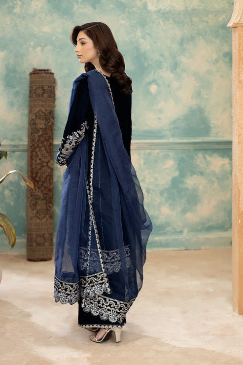 Imrozia Premium | Rukh e Makhmal | Mehr - Formal Dress - available at Maria Faisal in UK and USA.