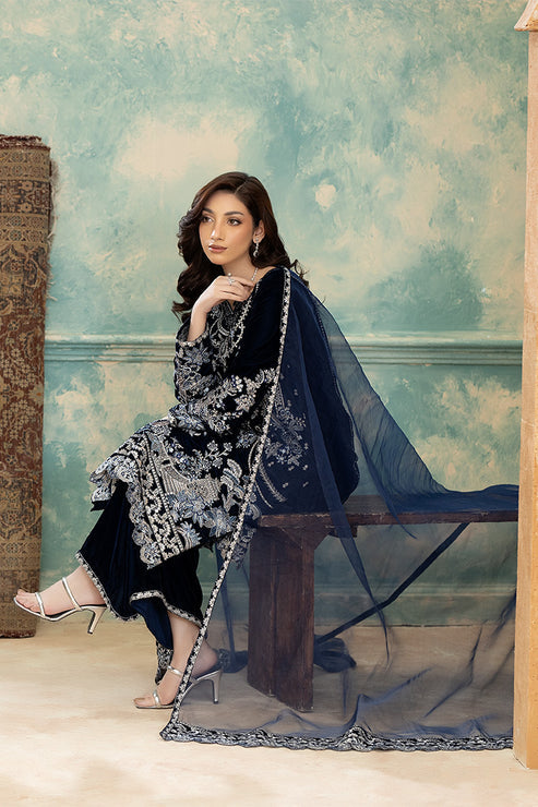 Imrozia Premium | Rukh e Makhmal | Mehr - Formal Dress - available at Maria Faisal in UK and USA.