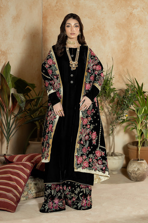 Imrozia Premium | Rukh e Makhmal | Mehrak - Formal Dress - available at Maria Faisal in UK and USA.