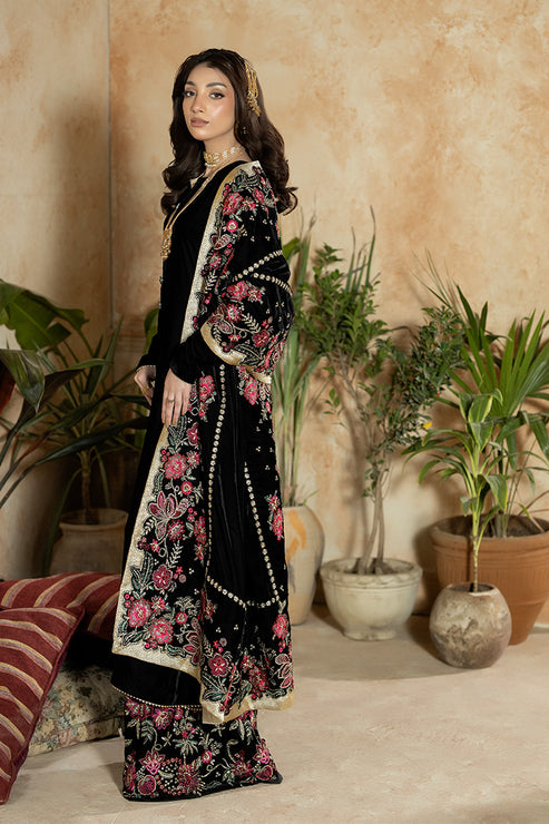 Imrozia Premium | Rukh e Makhmal | Mehrak - Formal Dress - available at Maria Faisal in UK and USA.