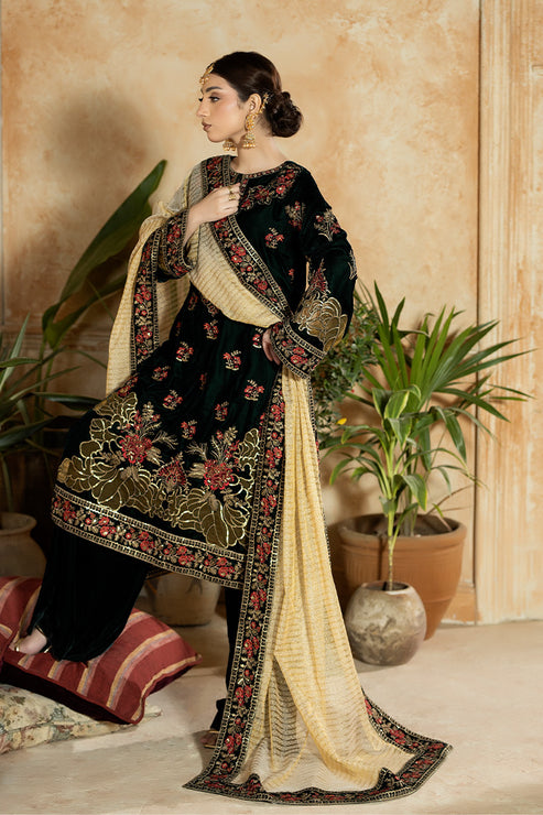 Imrozia Premium | Rukh e Makhmal | Мehekti - Formal Dress - available at Maria Faisal in UK and USA.