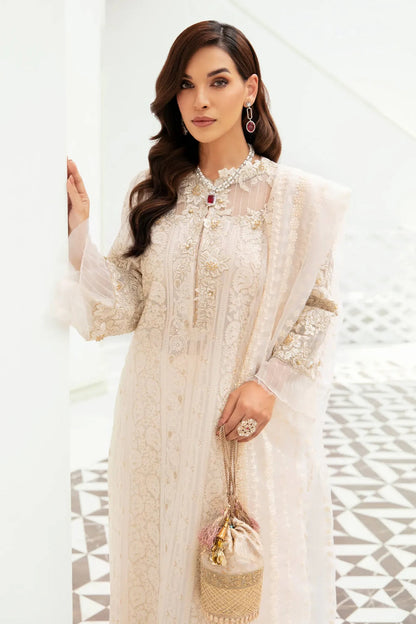 Musfirah Saad - Wedding Festive - Sensational Ivory - Designer Dress with Intricate embroidery and embellishments. Shop elegent wedding dress at Maria Faisal.