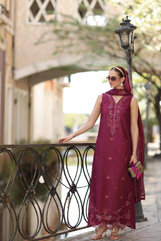 Noor by Saadia Asad | Eid Luxe Printkhaas 26 | D3 - A - Fushia Blush - Luxury Dress - available at Maria Faisal in UK and USA.