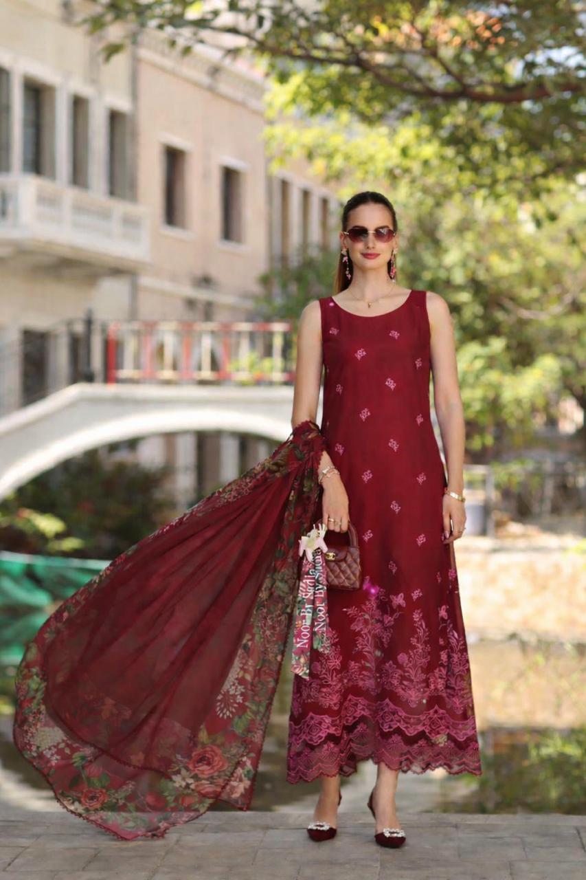 Noor by Saadia Asad | Eid Luxe Printkhaas 26 | D1 - A - Ruby - Luxury Dress - available at Maria Faisal in UK and USA.