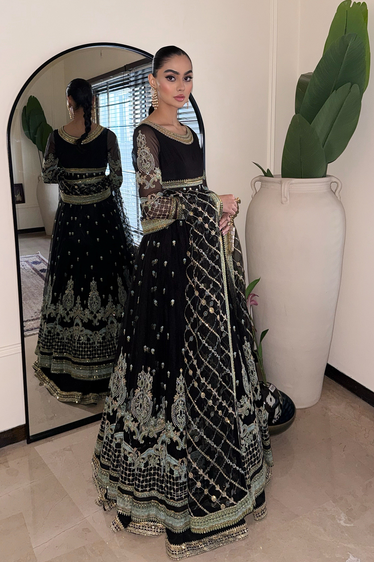 Erum Khan | The Formal Edit | Fit 04 - Formal Dress - available at Maria Faisal in UK and USA.