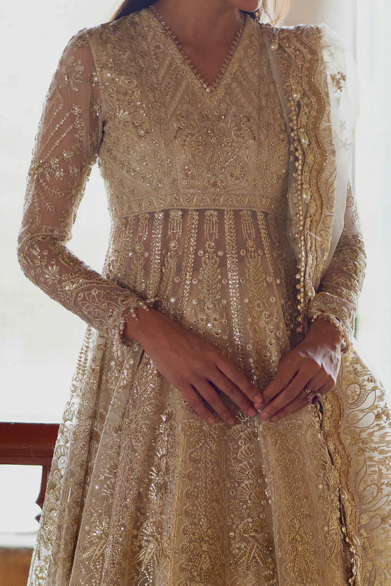 Afrozeh | Dastangoi Wedding Formals | Hikayat - Wedding Dress - available at Maria Faisal in UK and USA.