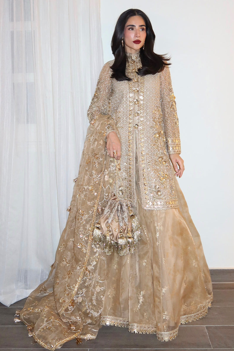 MNR | Zarlish Festive 25 | Rija Mujahid in Roshni - Formal Dress - available at Maria Faisal in UK and USA.
