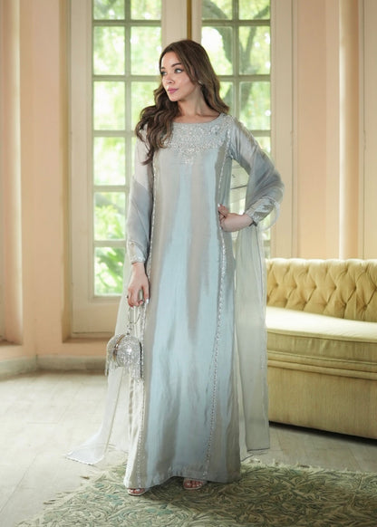 Mahum Asad | The Color Edit | LUMIÈRE - Formal Dress - available at Maria Faisal in UK and USA.
