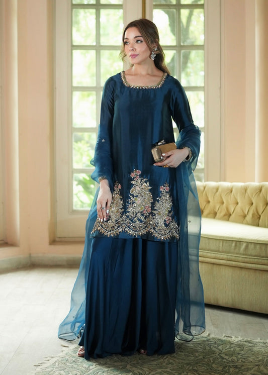 Mahum Asad | The Color Edit | FLORENZA - Formal Dress - available at Maria Faisal in UK and USA.