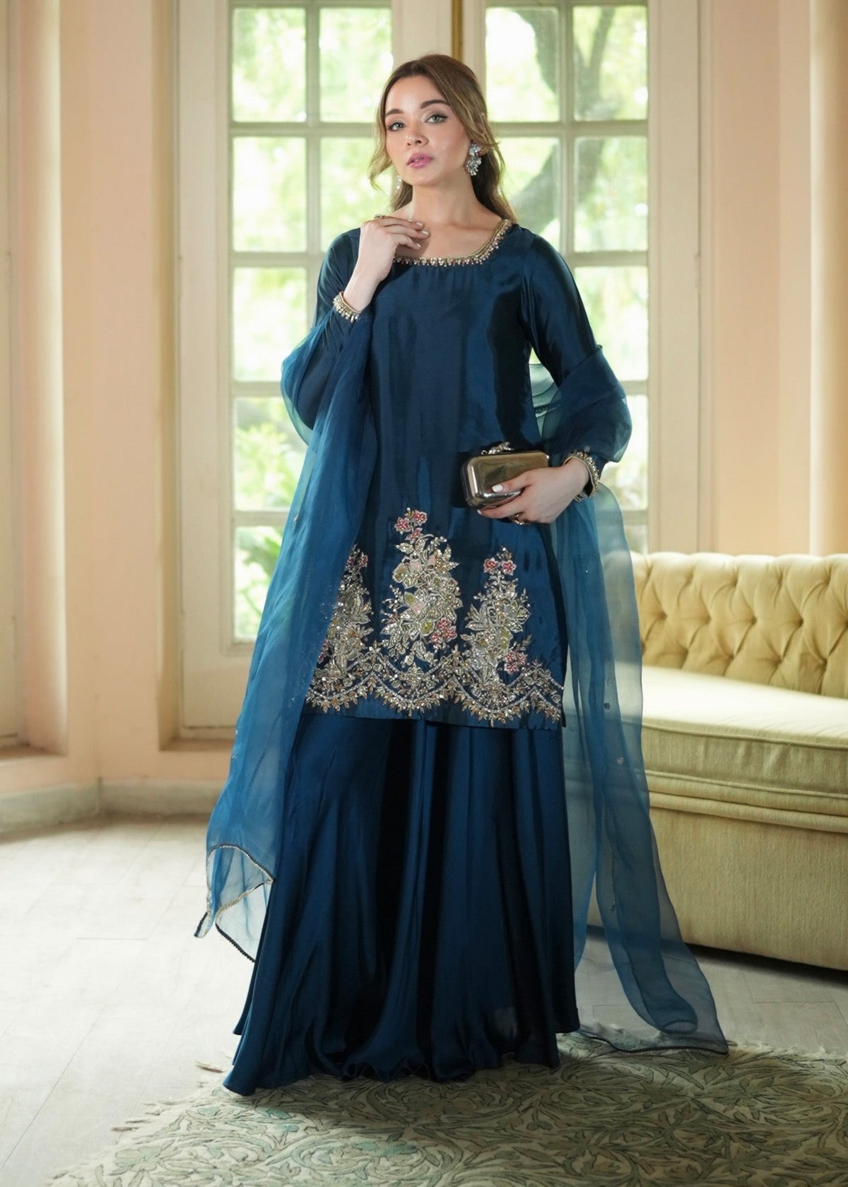 Mahum Asad | The Color Edit | FLORENZA - Formal Dress - available at Maria Faisal in UK and USA.