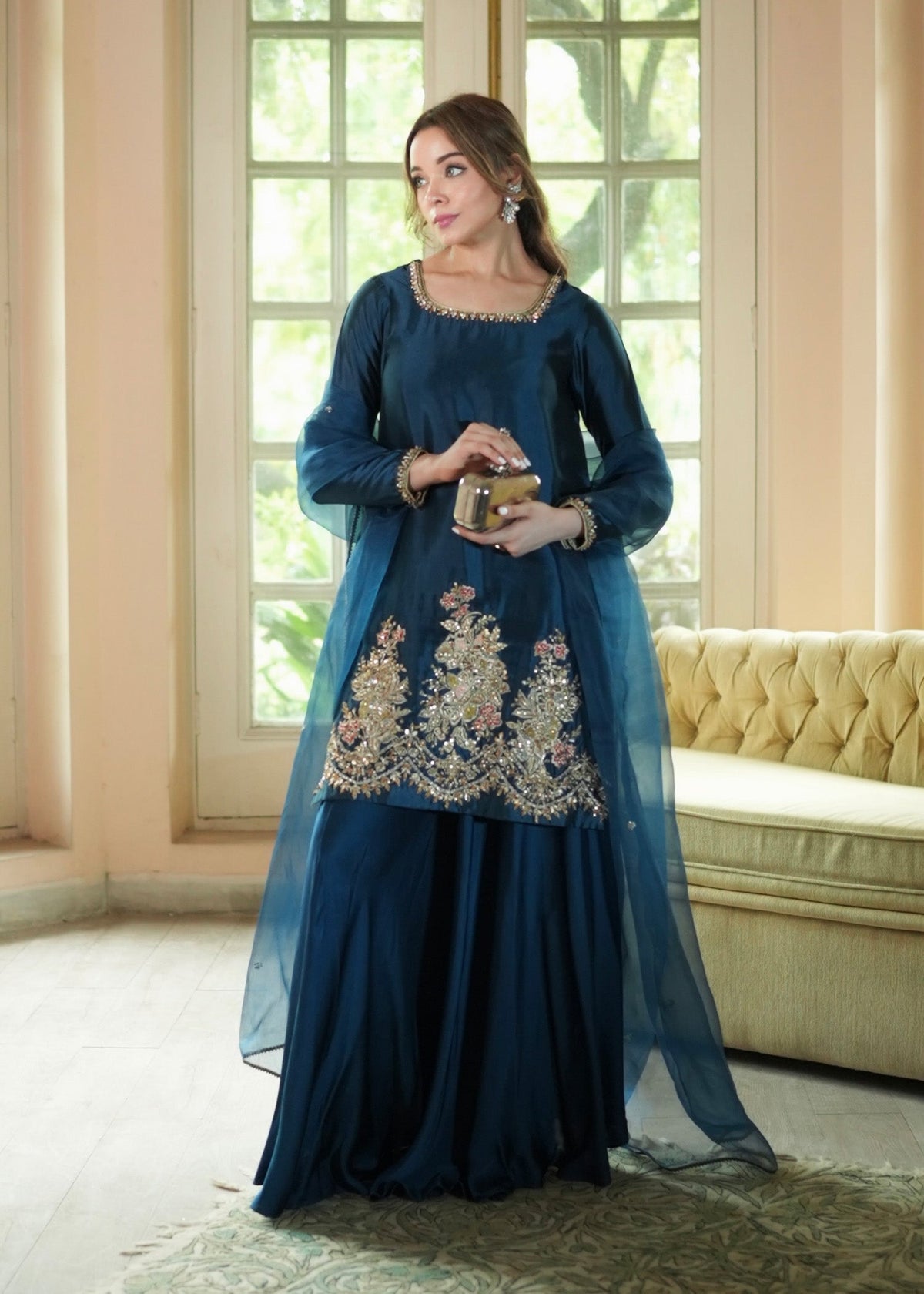 Mahum Asad | The Color Edit | FLORENZA - Formal Dress - available at Maria Faisal in UK and USA.