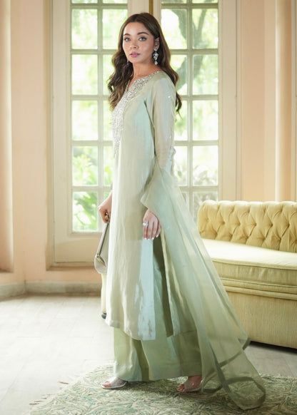 Mahum Asad | The Color Edit | CELESTE - Formal Dress - available at Maria Faisal in UK and USA.