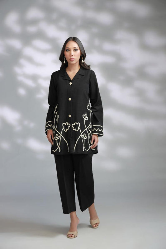 Sana Abbas | La Fiesta A W Pret | Sable - Dress - available at Maria Faisal in UK and USA.