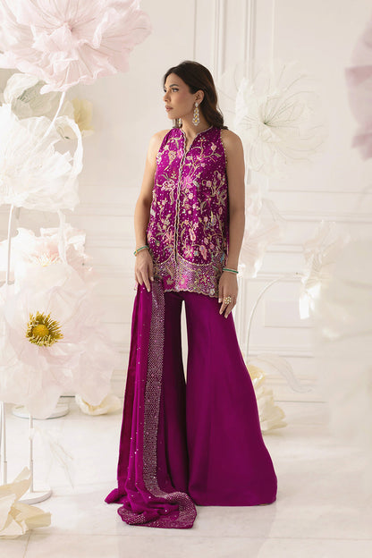 Mina Hassan | Festive Dholki 25 | Fariha - Wedding Dress - available at Maria Faisal in UK and USA.