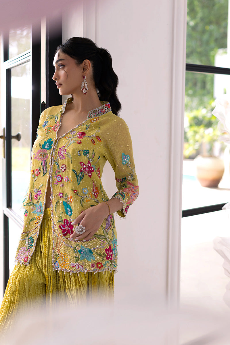 Mina Hassan | Festive Dholki 25 | Fari - Wedding Dress - available at Maria Faisal in UK and USA.