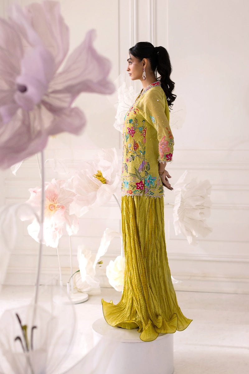 Mina Hassan | Festive Dholki 25 | Fari - Wedding Dress - available at Maria Faisal in UK and USA.