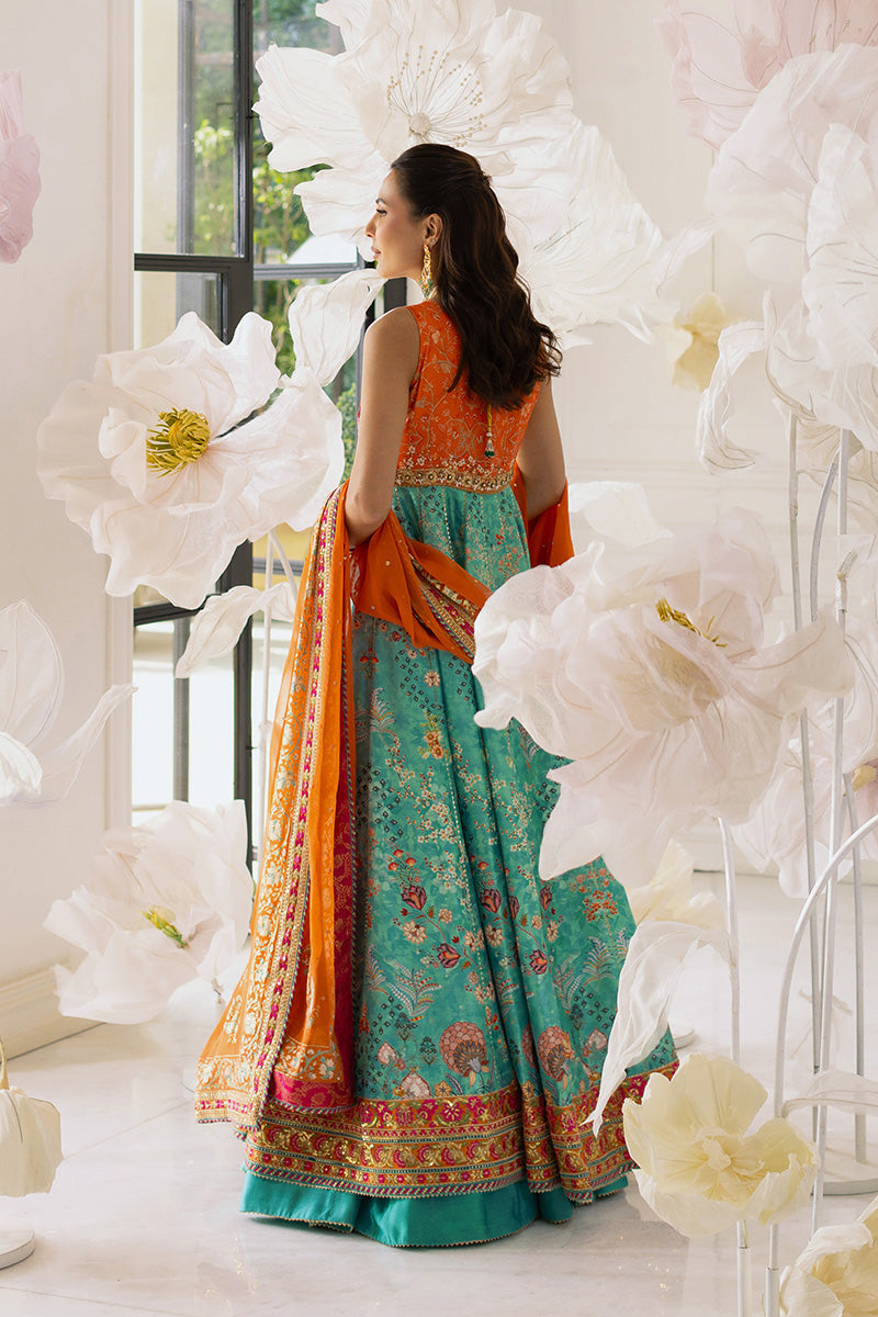 Mina Hassan | Festive Dholki 25 | Aniqah - Wedding Dress - available at Maria Faisal in UK and USA.