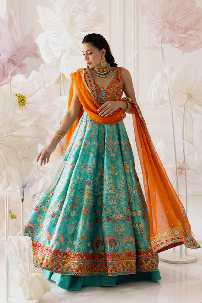 Mina Hassan | Festive Dholki 25 | Aniqah - Wedding Dress - available at Maria Faisal in UK and USA.