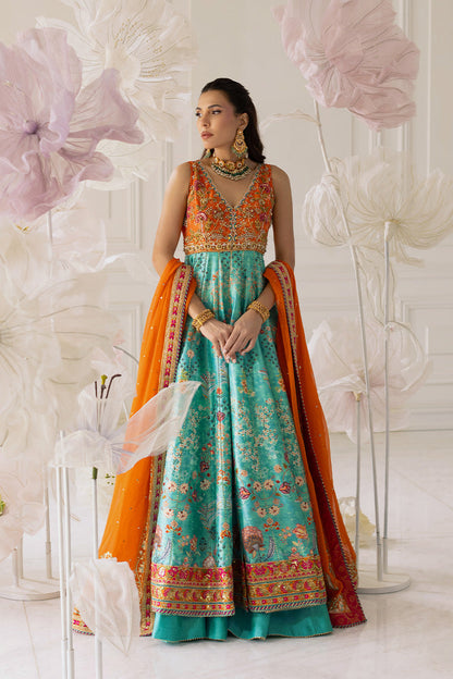 Mina Hassan | Festive Dholki 25 | Aniqah - Wedding Dress - available at Maria Faisal in UK and USA.