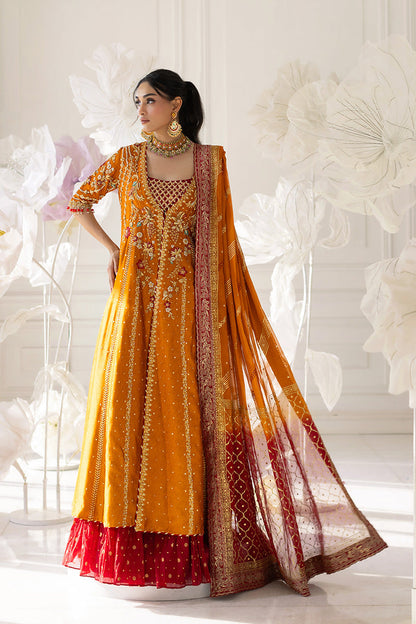 Mina Hassan | Festive Dholki 25 | Afra - Wedding Dress - available at Maria Faisal in UK and USA.