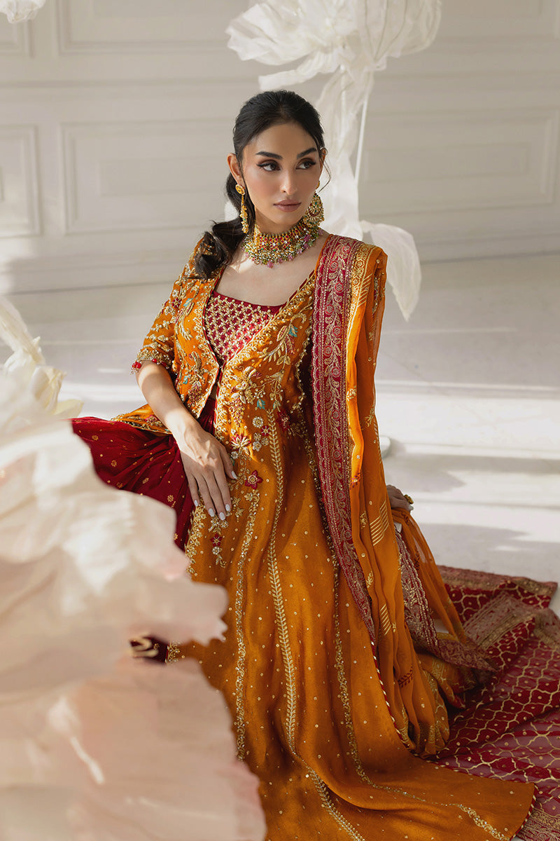 Mina Hassan | Festive Dholki 25 | Afra - Wedding Dress - available at Maria Faisal in UK and USA.