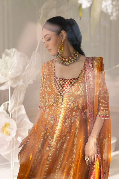 Mina Hassan | Festive Dholki 25 | Afra - Wedding Dress - available at Maria Faisal in UK and USA.