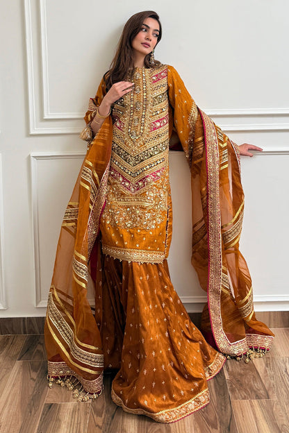 MNR | Zarlish Festive 25 | Jaazah Baloch in Ranjish - Formal Dress - available at Maria Faisal in UK and USA.