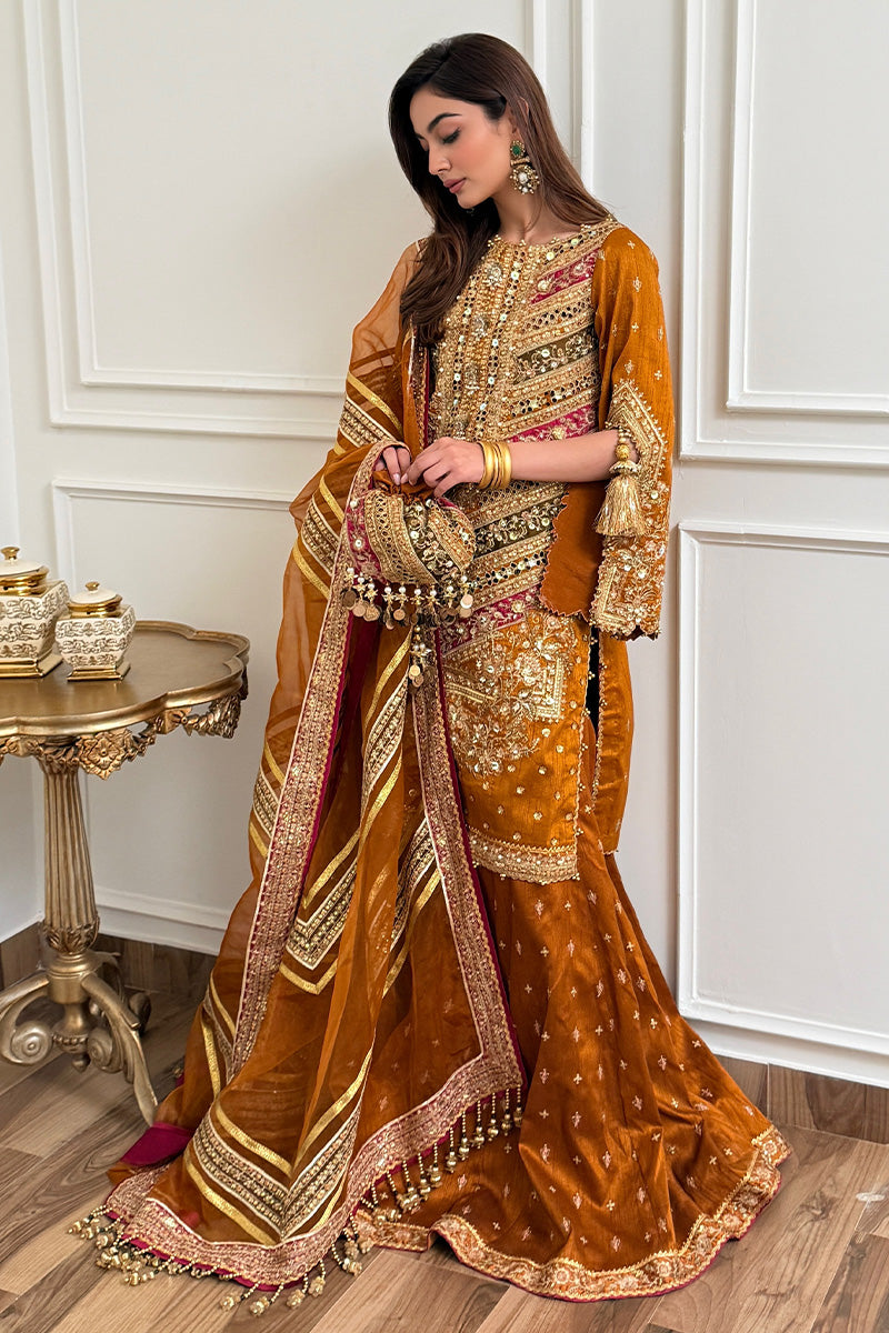 MNR | Zarlish Festive 25 | Jaazah Baloch in Ranjish - Formal Dress - available at Maria Faisal in UK and USA.