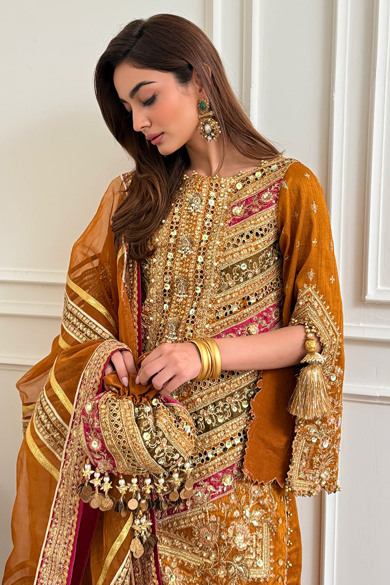 MNR | Zarlish Festive 25 | Jaazah Baloch in Ranjish - Formal Dress - available at Maria Faisal in UK and USA.
