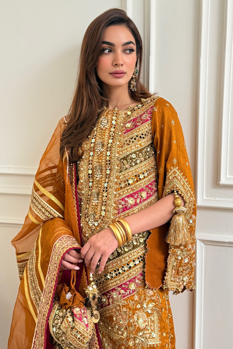 MNR | Zarlish Festive 25 | Jaazah Baloch in Ranjish - Formal Dress - available at Maria Faisal in UK and USA.