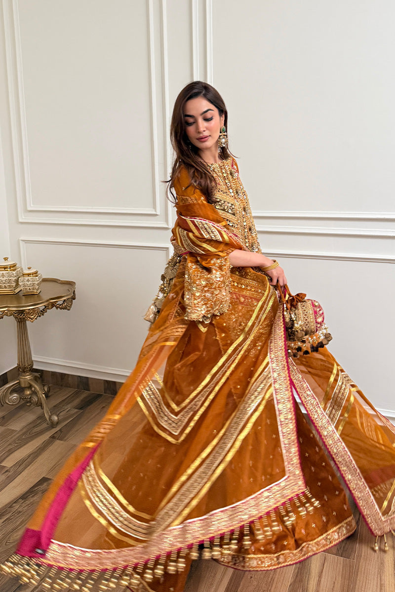 MNR | Zarlish Festive 25 | Jaazah Baloch in Ranjish - Formal Dress - available at Maria Faisal in UK and USA.