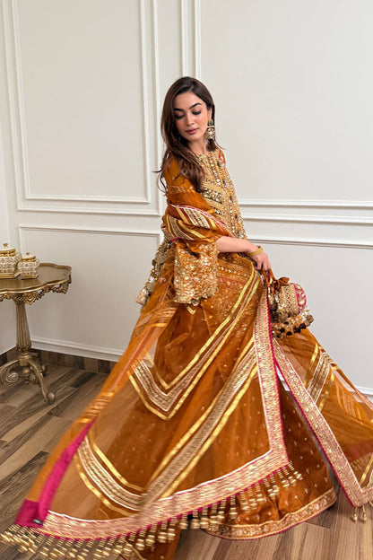 MNR | Zarlish Festive 25 | Jaazah Baloch in Ranjish - Formal Dress - available at Maria Faisal in UK and USA.