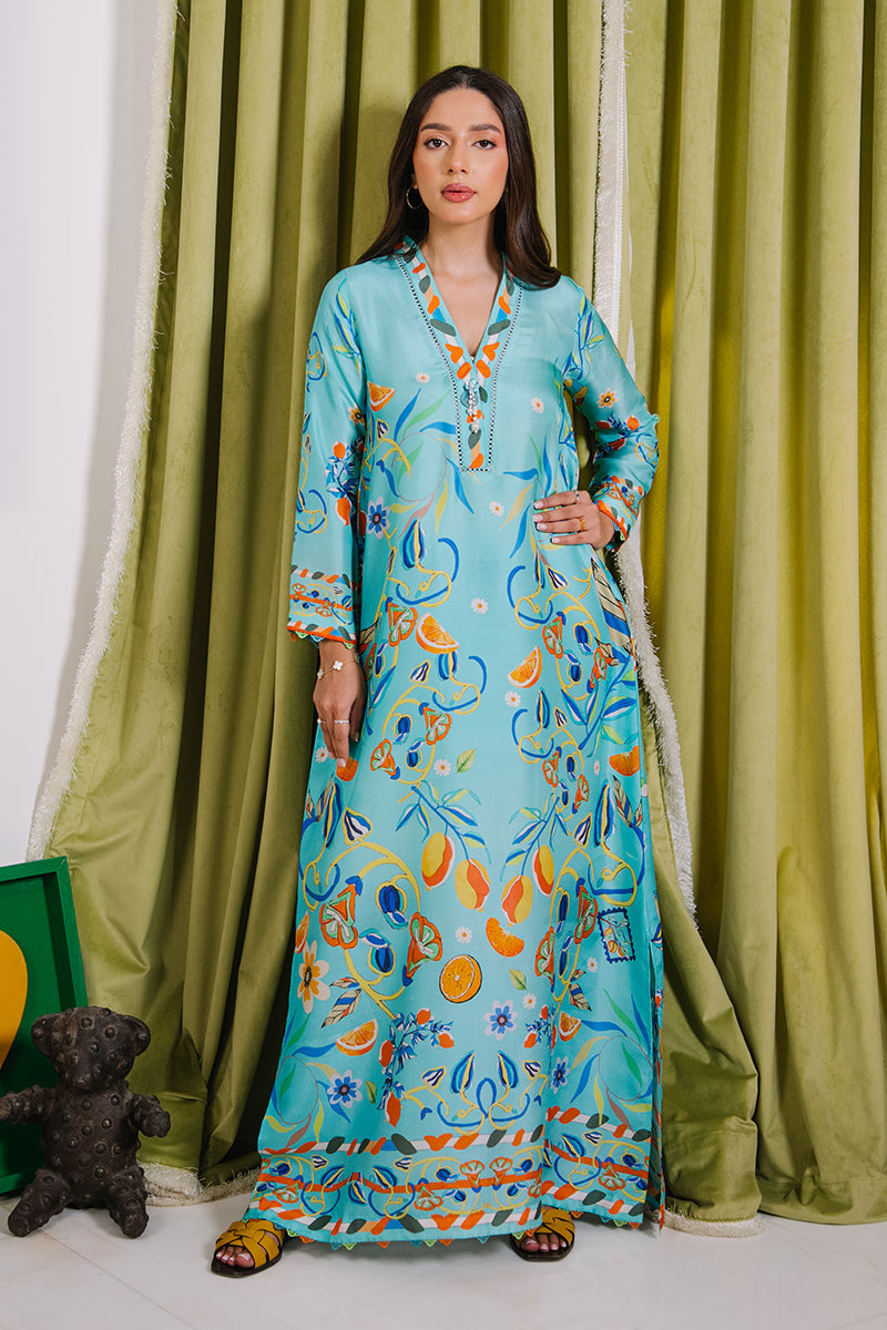 Mina Hassan | Signature Luxe 25 | Amalfi Treat Kaftan - RTS - Formal Dress - available at Maria Faisal in UK and USA.