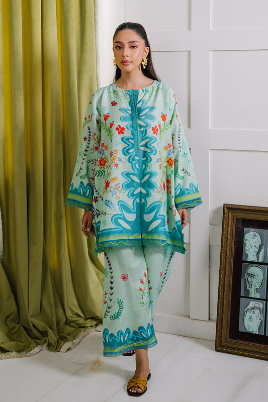 Mina Hassan | Signature Luxe 25 | Mint Garden - Formal Dress - available at Maria Faisal in UK and USA.