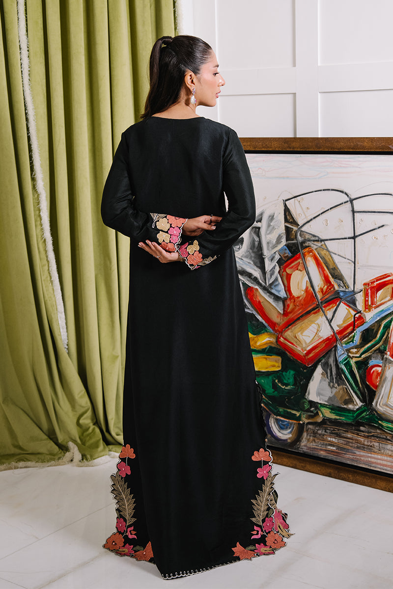 Mina Hassan | Signature Luxe 25 | Midnight Dream Kaftan - Formal Dress - available at Maria Faisal in UK and USA.