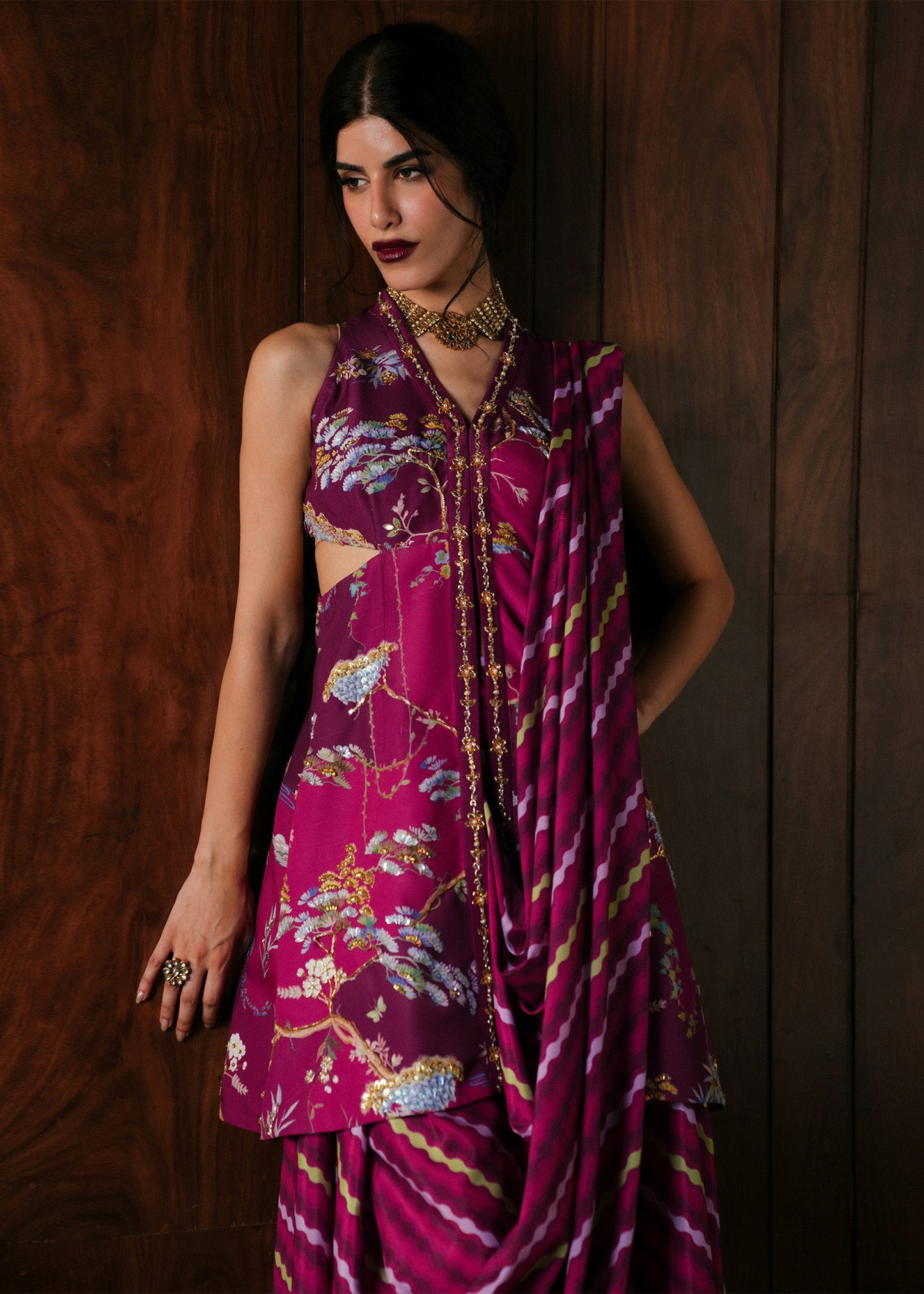 Crimson | Silk Eid Pret | Dilruba - Plum