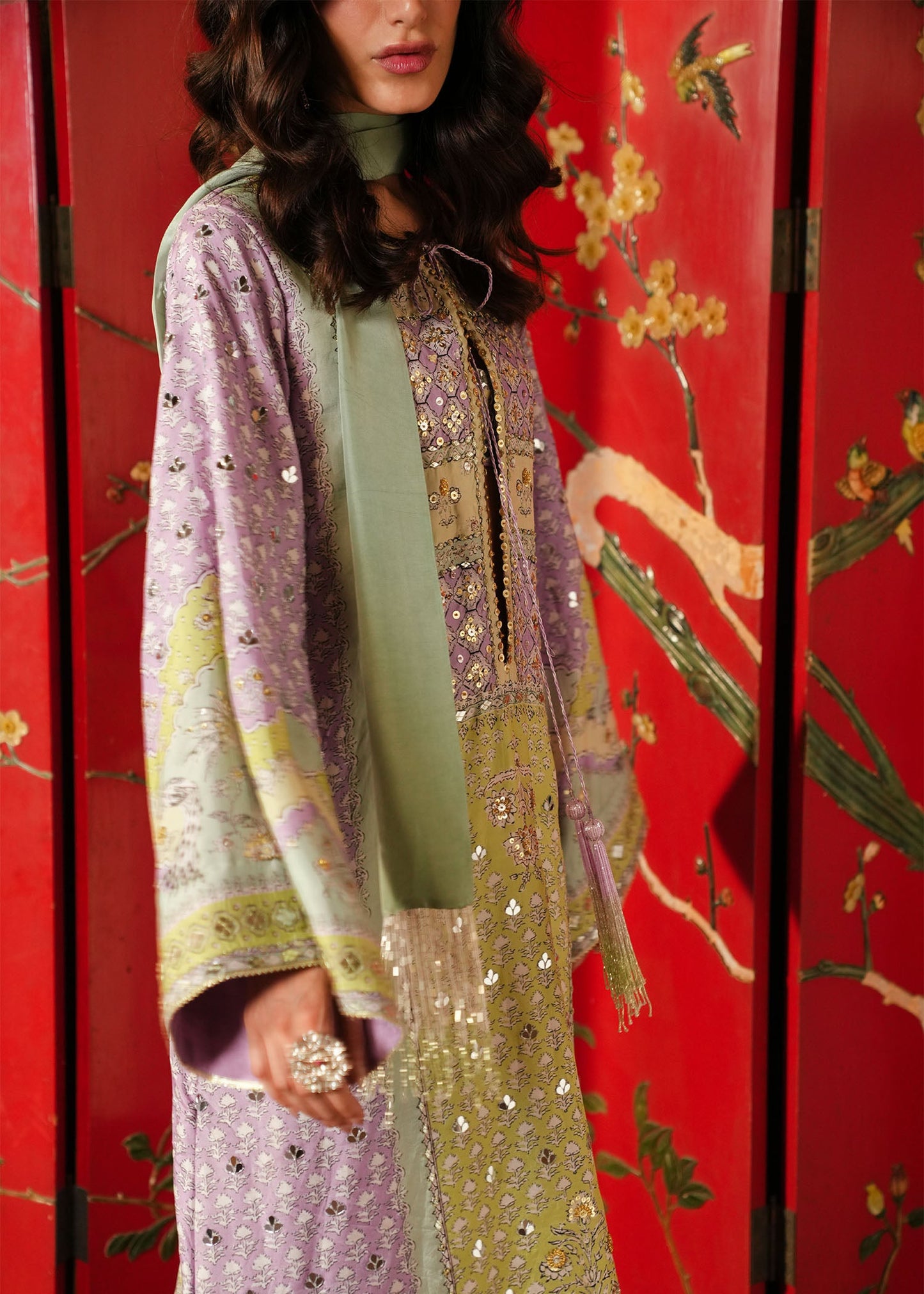 Crimson | Silk Eid Pret |Jhilmil - Lilac