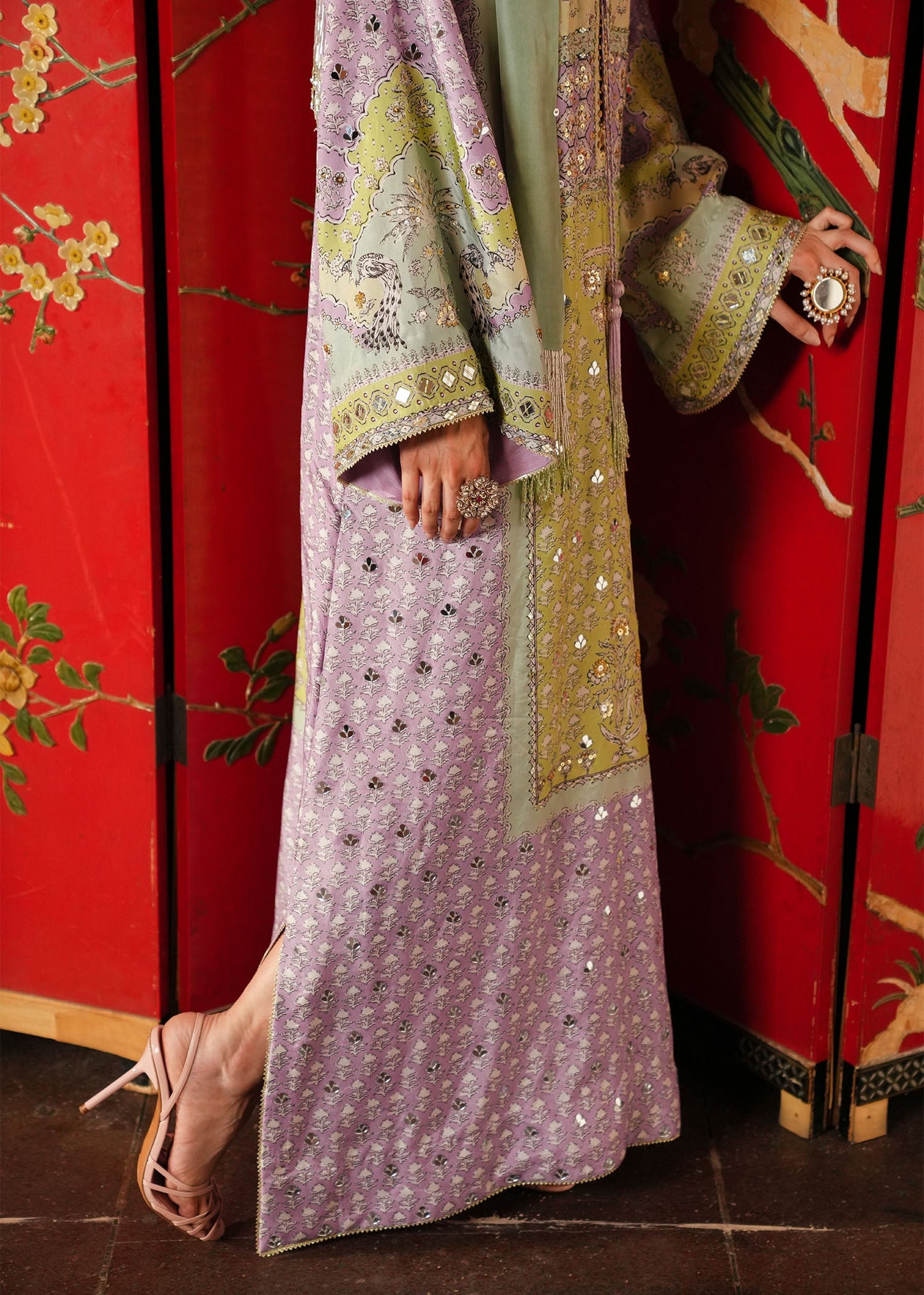 Crimson | Silk Eid Pret |Jhilmil - Lilac