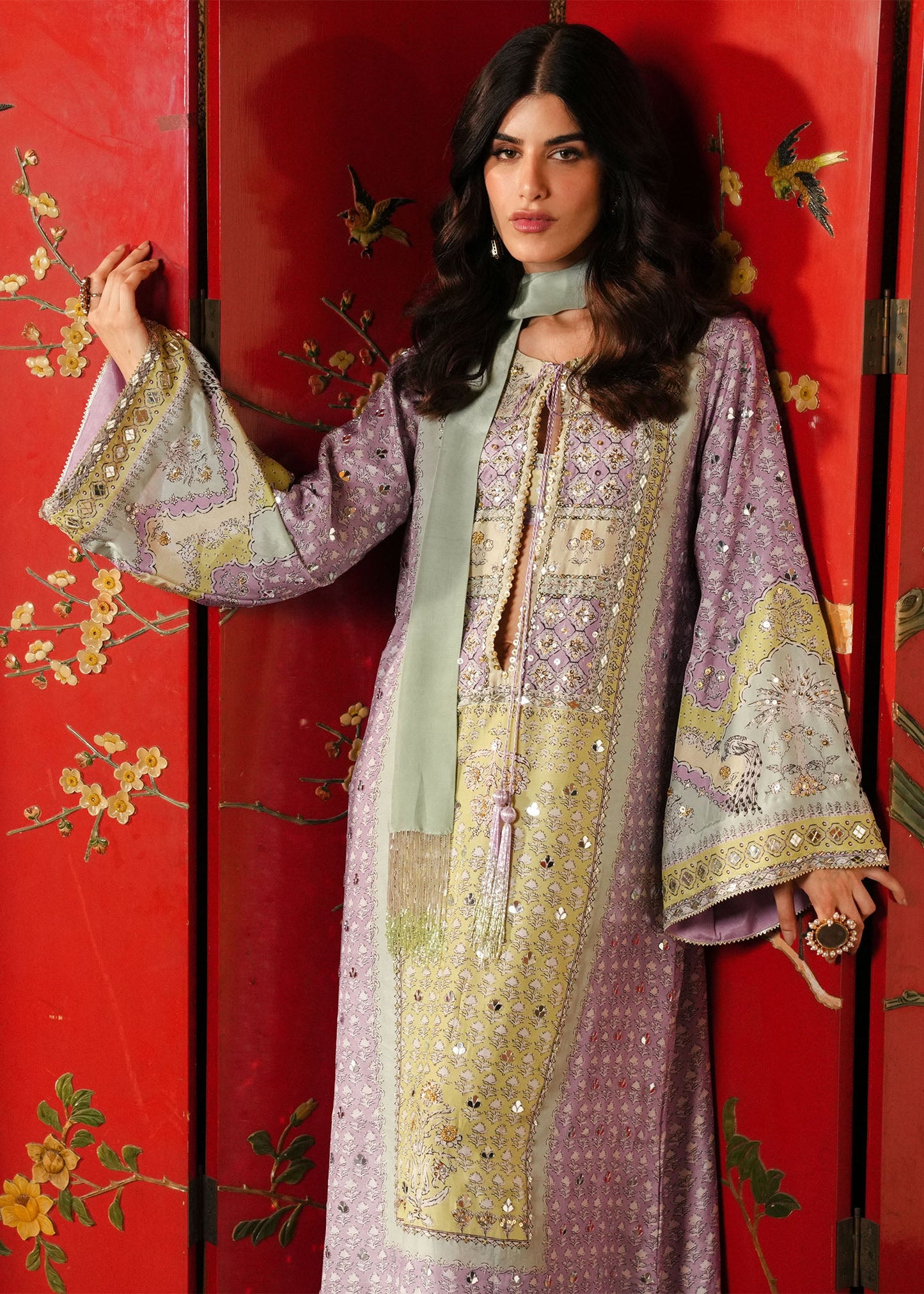 Crimson | Silk Eid Pret |Jhilmil - Lilac