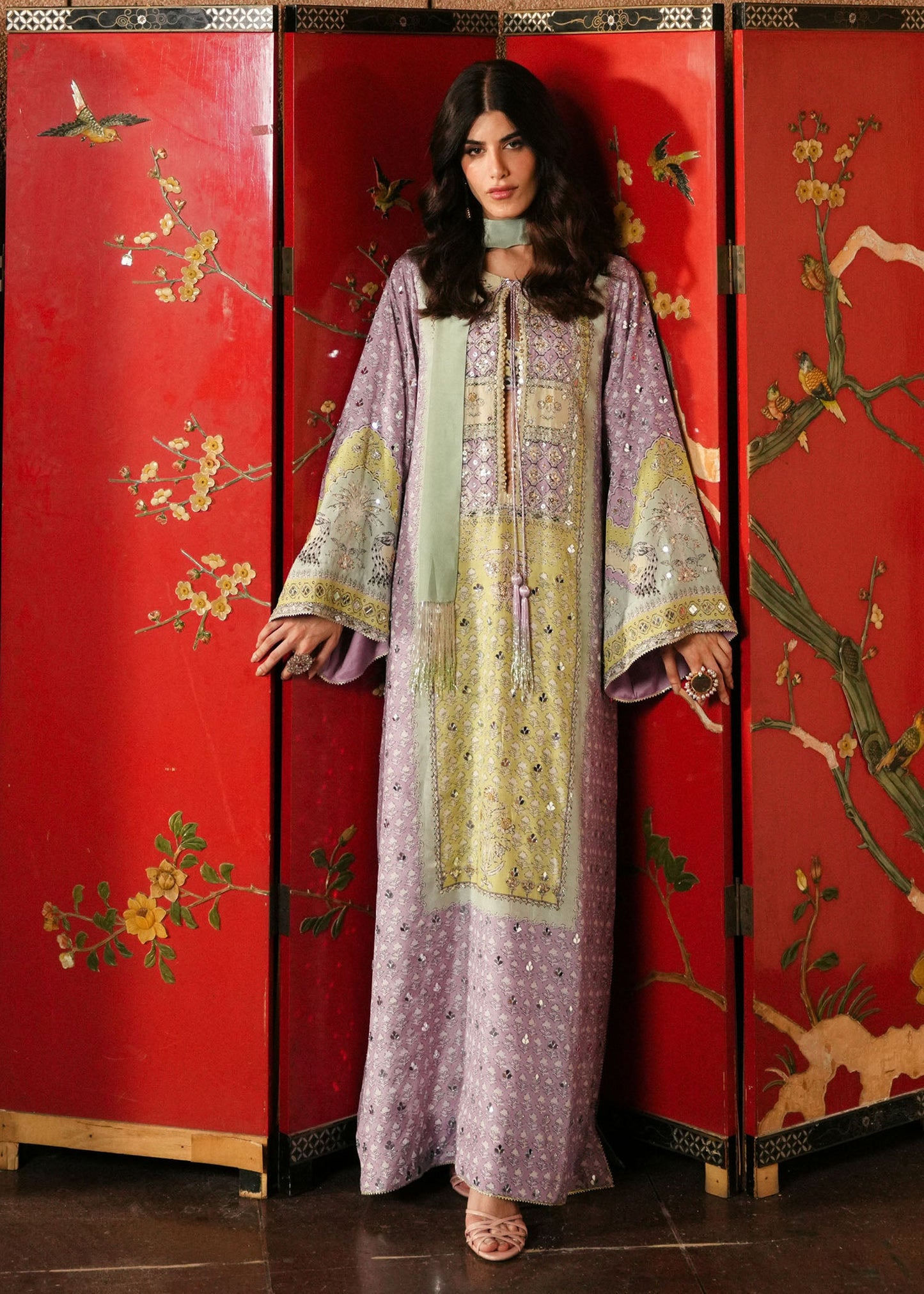 Crimson | Silk Eid Pret |Jhilmil - Lilac