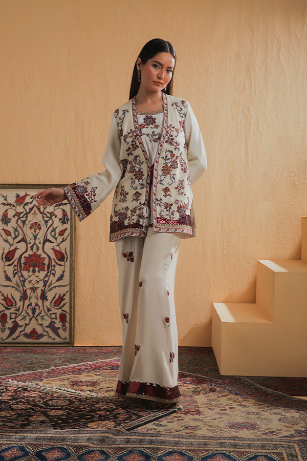 Shamaeel Ansari | Majestic Legacy | Ivory Blossom - Bridal Dress - available at Maria Faisal in UK and USA.