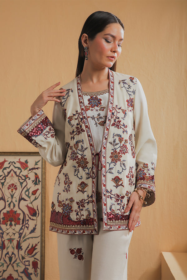 Shamaeel Ansari | Majestic Legacy | Ivory Blossom - Bridal Dress - available at Maria Faisal in UK and USA.