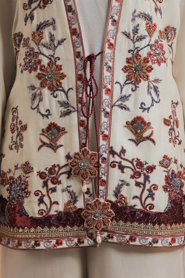 Shamaeel Ansari | Majestic Legacy | Ivory Blossom - Bridal Dress - available at Maria Faisal in UK and USA.