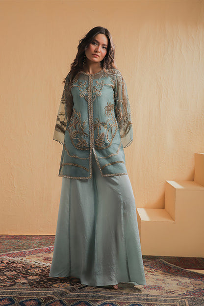 Shamaeel Ansari | Majestic Legacy | Sage Luxe - Bridal Dress - available at Maria Faisal in UK and USA.
